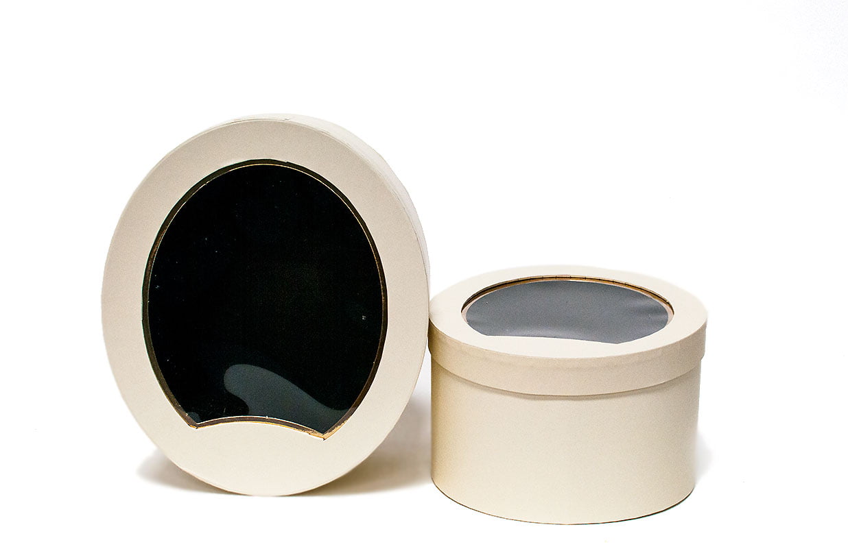 W9403 Vanilla Oval Window Flower Box