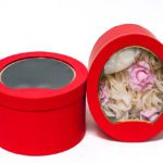 W9404red Red Oval Flower Box Set of 2