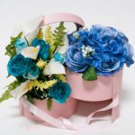 W9592 Double Layer Pink Round Flower Box with Window Lid (Two-Layers)