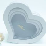 W9724 Royal White Heart-Shape with Window (Set of 3)