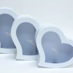 W9724 Royal White Heart-Shape with Window (Set of 3)