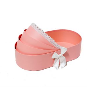 W9297 Pink Baby Bassinet Shape Flower Box