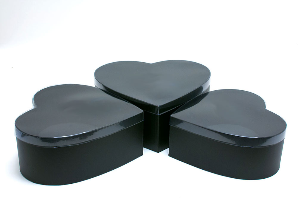 Black Heart Shape Flower boxes