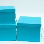 W9458 Light Blue Square Flower Boxes Set of 3
