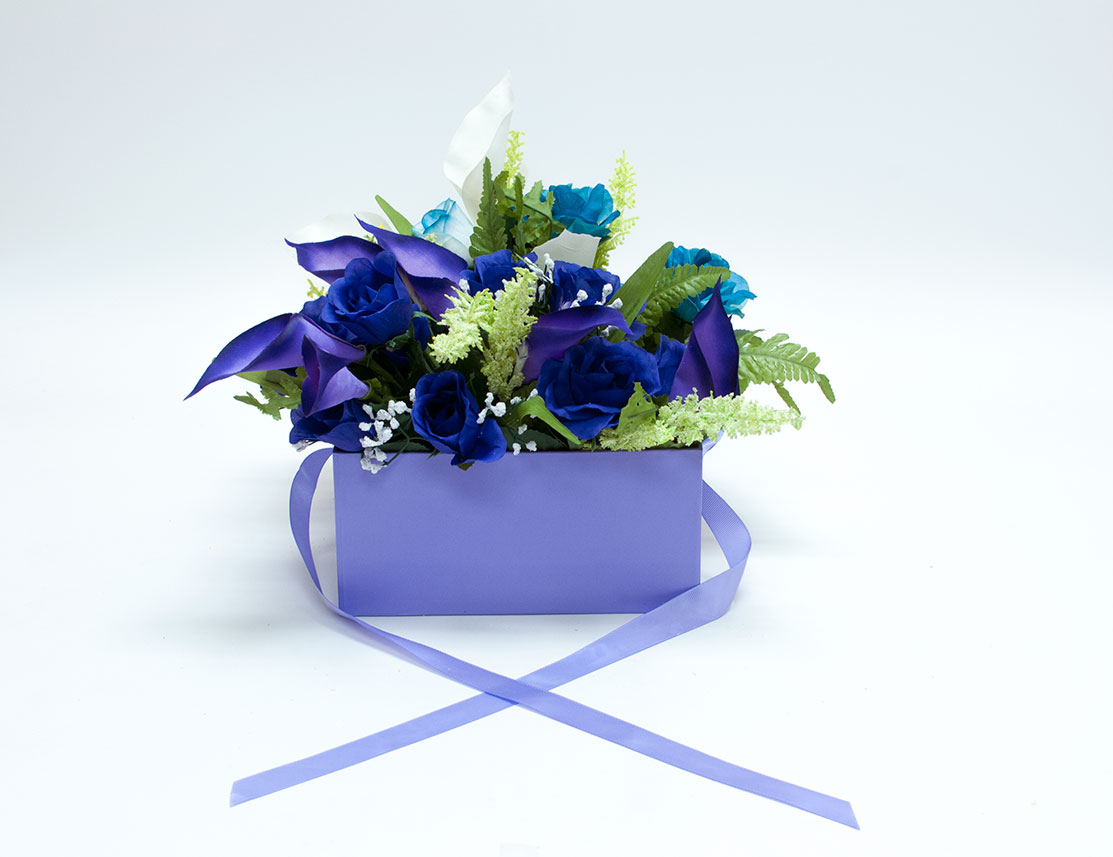 Purple Square Shape Flower Boxes