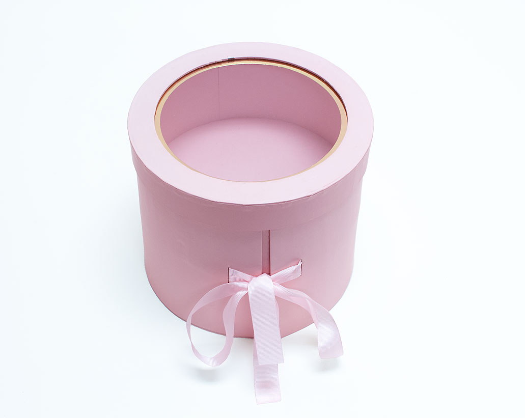 W9592 Pink Round Flower Box Pink Round Flower Box
