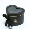 W9848 Black Heart Shape Flower Box Black Heart Shape Flower Box