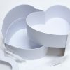W9849plain-3 Two Tier Heart Shape Flower Box
