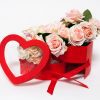 W9850(2) Red Heart Shape Flower Box Red Heart Shape Flower Box