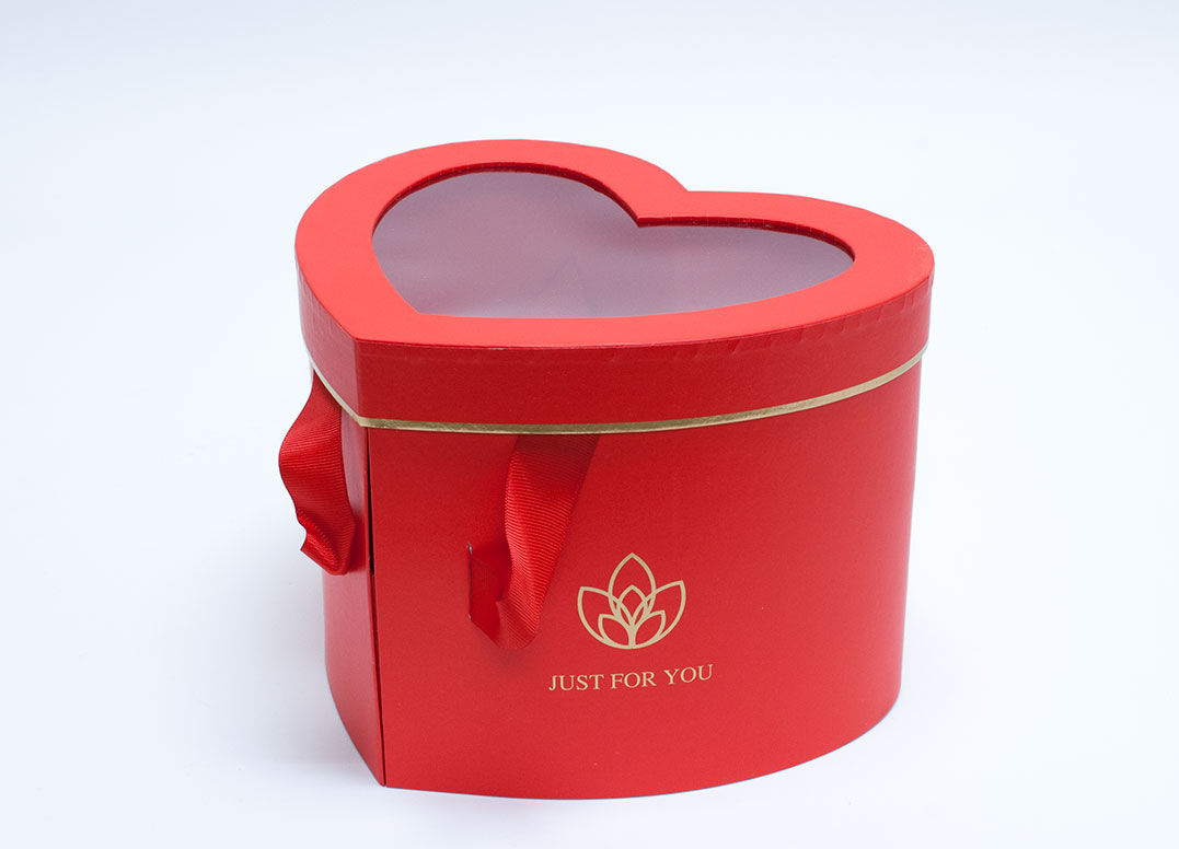 W9850b Red Heart Shape Flower Box Red Heart Shape Flower Box