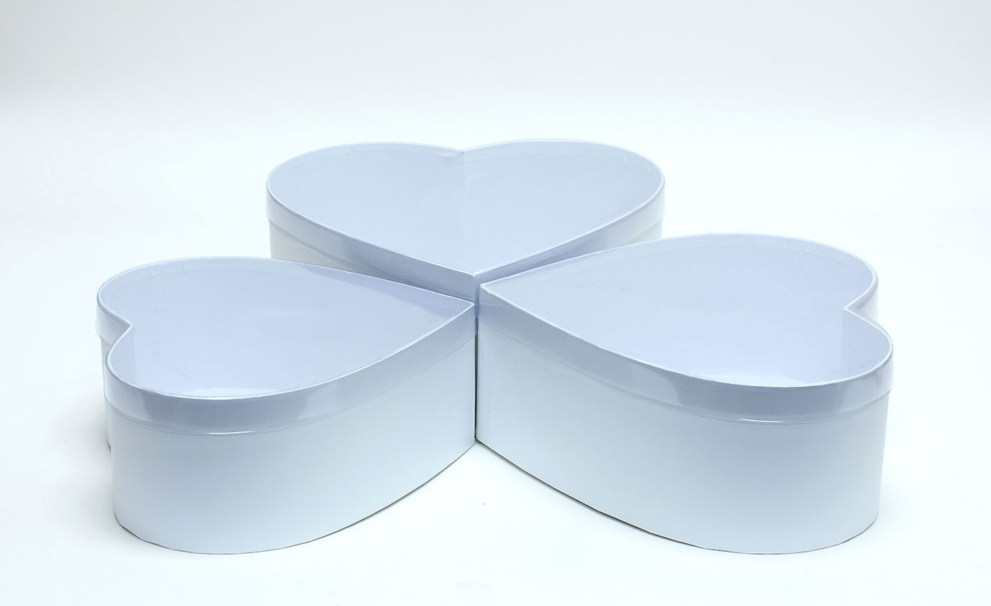 White Heart Shape Flower boxes