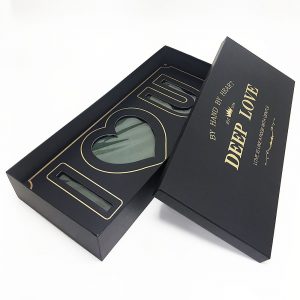 Folding Black Rectangular I Love You Flower Box With Liners and Foams