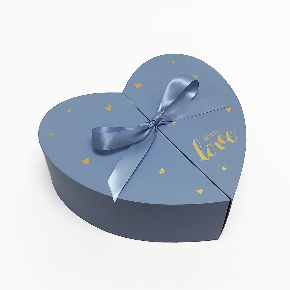 Flower Box 6879-1 Blue Heart Shape Flower Box
