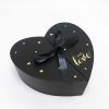 Flower Box Heart Shape W6876-2 Black Valentine's Heart Shape Flower Box