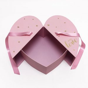 Pink Valentine's Heart Shape Flower Box