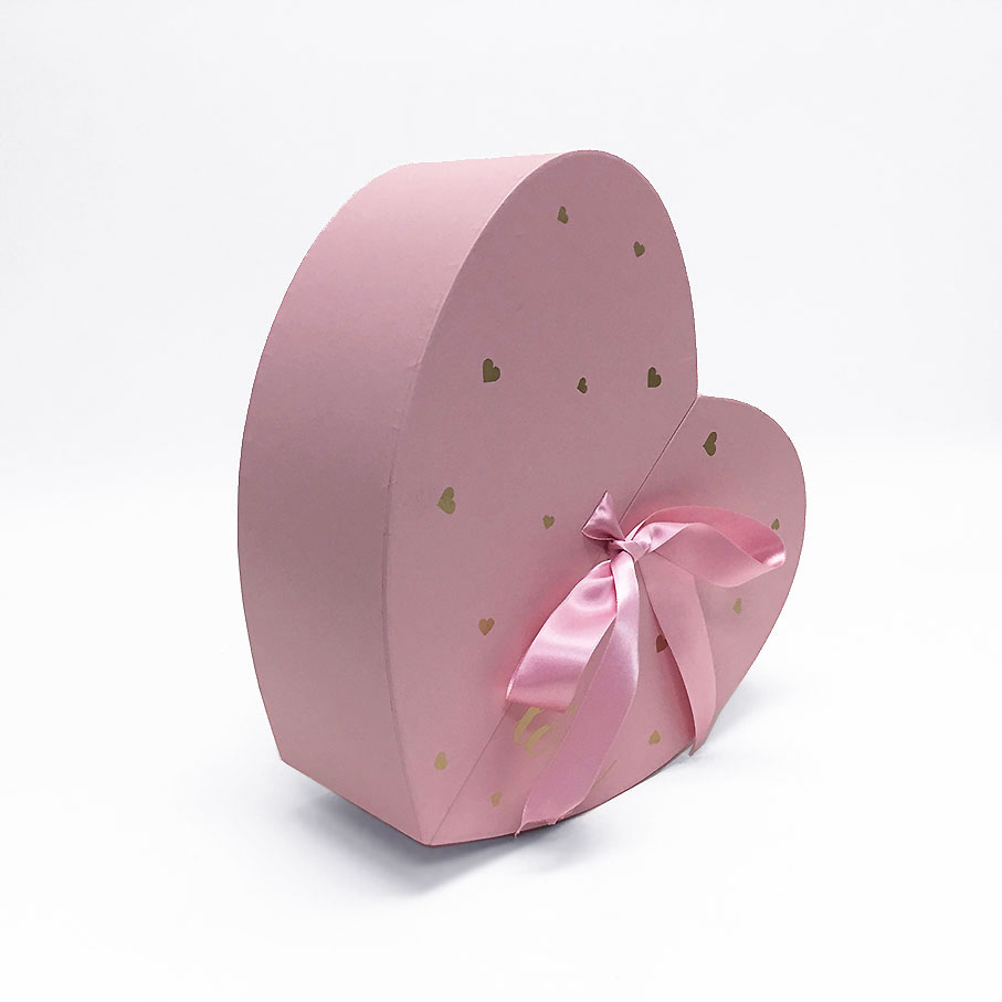 Pink Nested Heart Shape Flower Box