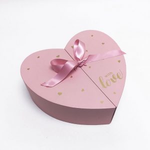 Pink Nested Heart Shape Flower Box
