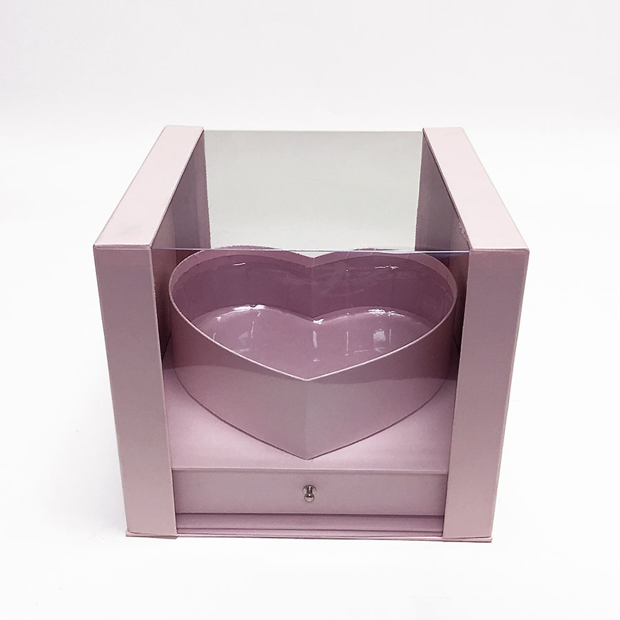 Pink PVC Square Flower Box
