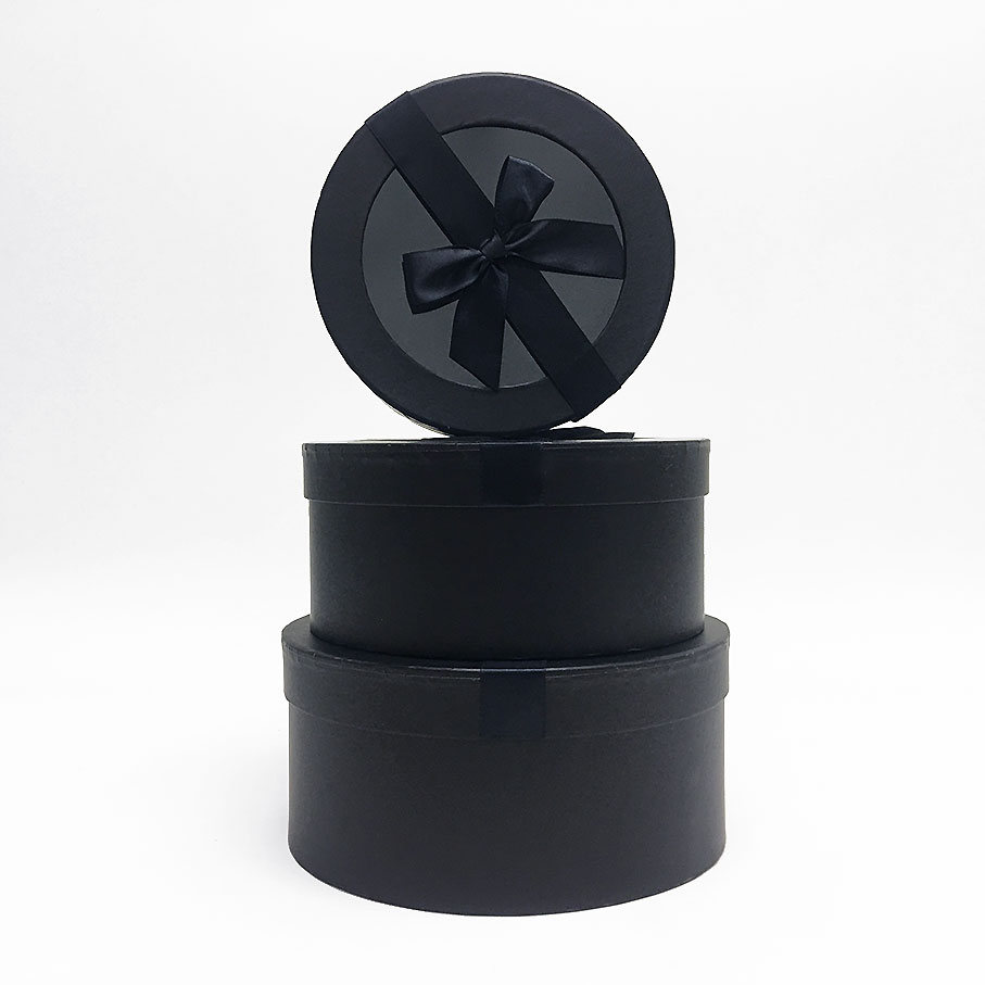 Black Round Flower Boxes