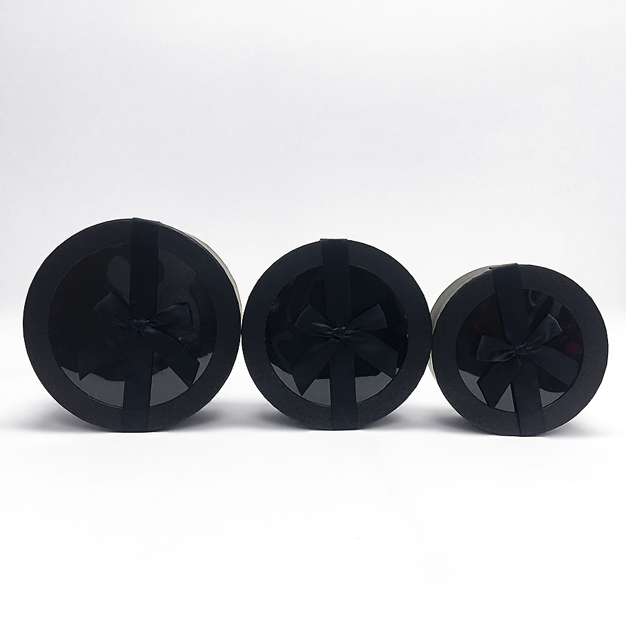 Black Round Flower Boxes
