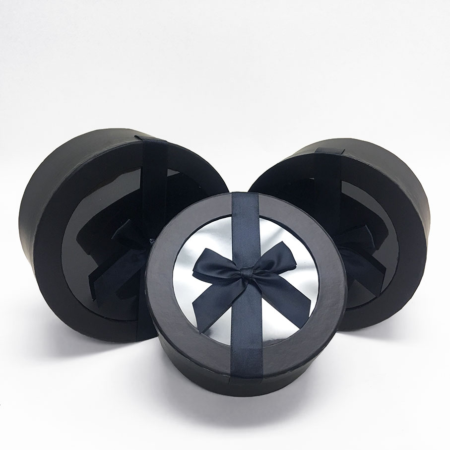 Black Round Flower Boxes