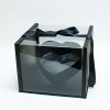 Black Acrylic Flower Box with Tilted Heart