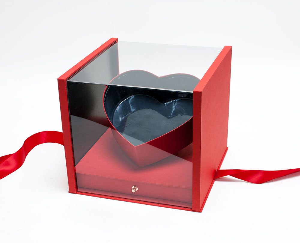 Red Acrylic Flower Box