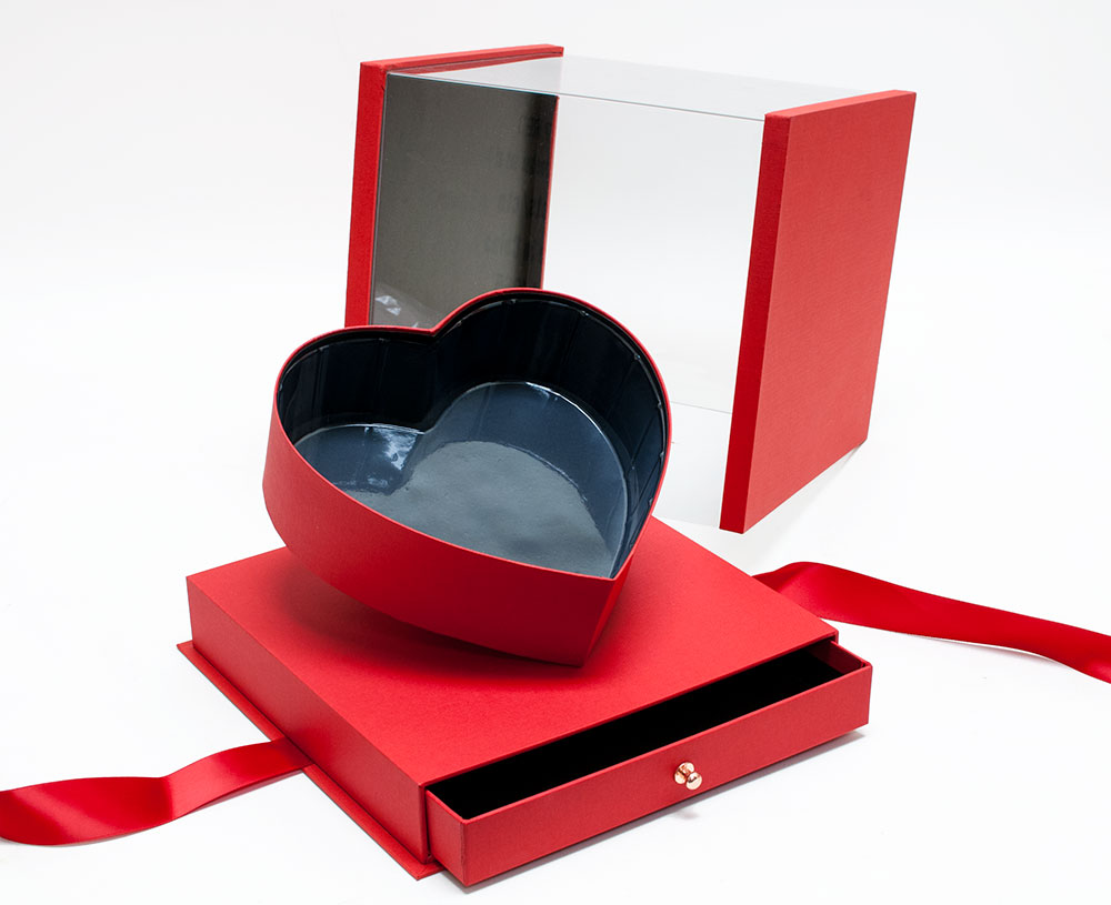 Red Acrylic Flower Box