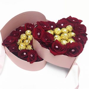 Two Tiers Heart Shape Flower box