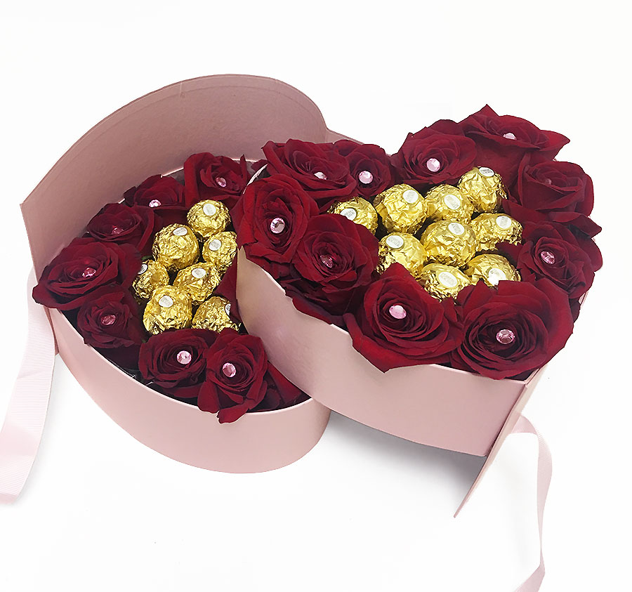 9851design-3 Two Tiers Heart Shape Flower box