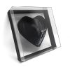 Acry101PFLblk-2b Transparent Square Heart Shape Flower box