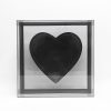 Acry101PFLblk-3a Transparent Square Heart Shape Flower box