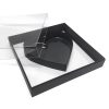 Acry101PFLblk-4a Transparent Square Heart Shape Flower box