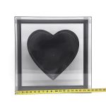 X Large Black Transparent Hard Plastic Square Flower Box With Heart Shape In The Middle
