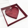 Large Red Transparent Square Heart Shape Flower Box