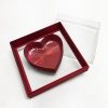 Acry101smred-1 Red Clear Square Heart Shape Flower Box