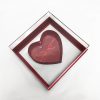 Acry101smred-4 Red Clear Square Heart Shape Flower Box
