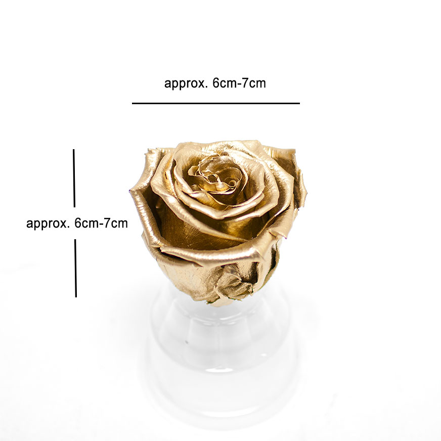 P6-gold-eternity-flower Pack of 6 Gold Preserved Roses