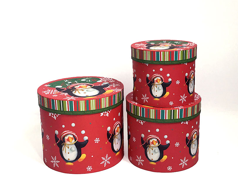 W7825-christmas-penguin-flower-box Red Christmas Flower Boxes
