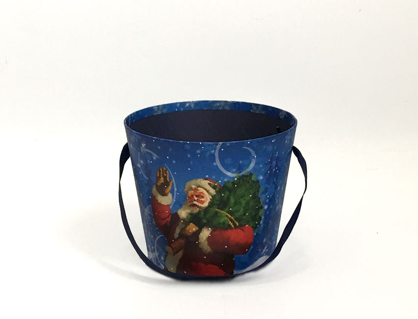 Blue Christmas Santa Flower box