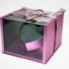 1021A-brosegold-web Rose Gold Acrylic Square Flower box