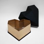 1121ABlk Black Diamond Heart Flower Box