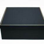 Big Black Square Shape Flower Box With Liner