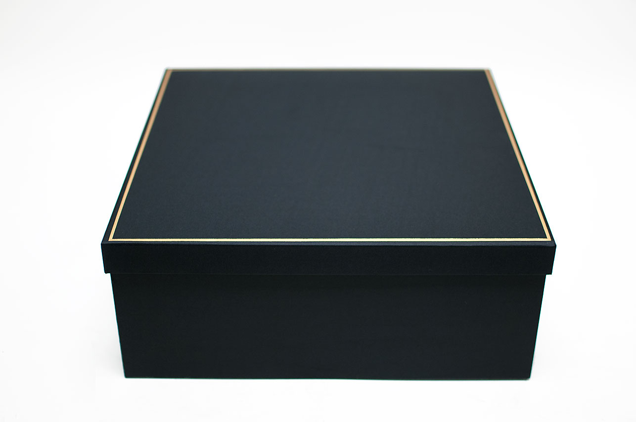 Large Big Black Square Flower Box