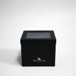 W9768 Black Square Double Layer Flower Box With Window