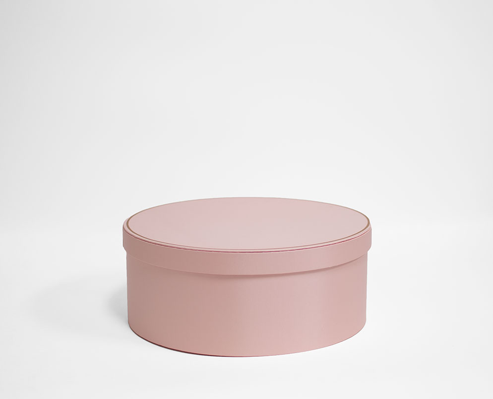 Big Pink Round Shape Flower Box With Liner