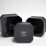 W5322 Black Set of 3 Hexagon Square Flower Boxes With Window