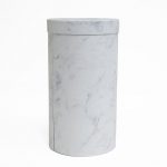 W7366 White Marble Round 3 Tiers Triple Layer Flower Box