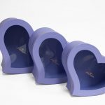 W9724Purple Purple Window Heart Shape Flower Box