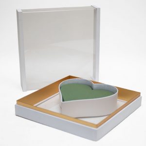 1125AWWT Acrylic White Photo Frame Flower Box